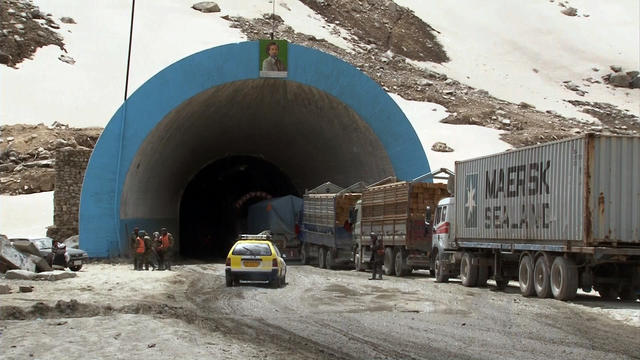 Treacherous tunnel to supply NATO troops  