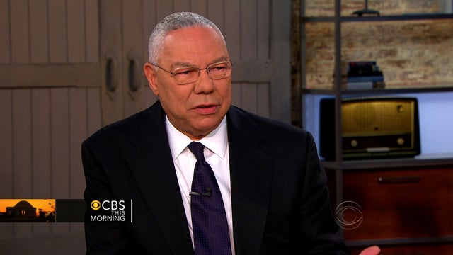 Former Secretary of State Colin Powell speaks during an appearance on "CBS This Morning" June 13, 2012. 