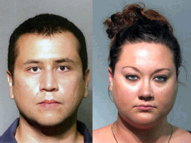 George Zimmerman and Shellie Zimmerman are seen in pictures released by the Seminole County Sheriff's Office. 
