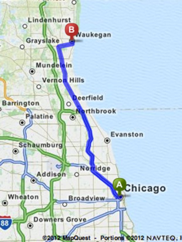 Chicago to Waukegan 