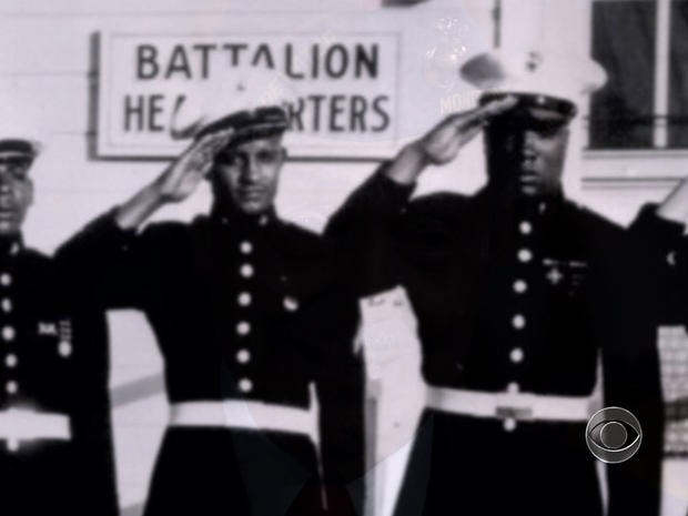 Montford Point Marines salute. 