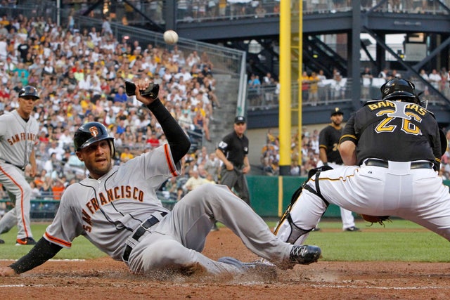 Justin Christian scores on a double 