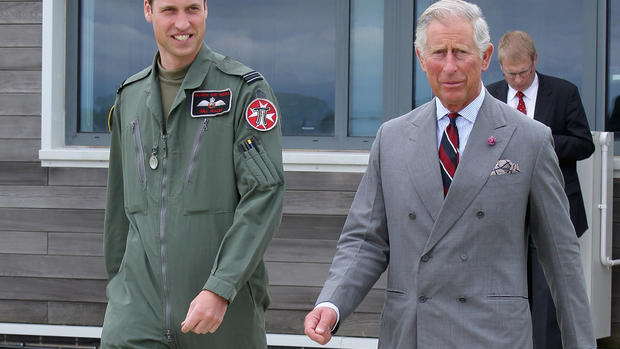 Prince Charles visits Prince William's RAF base 