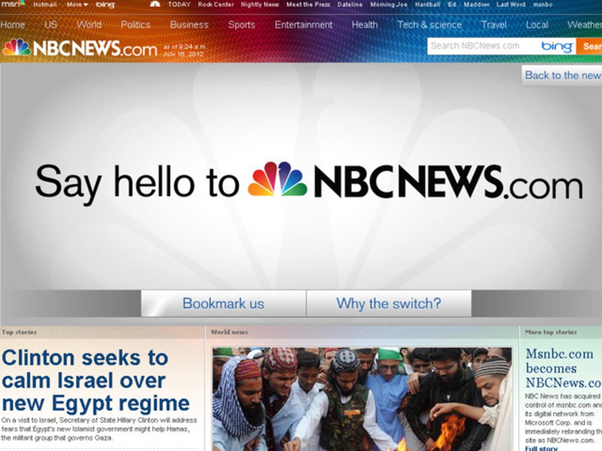 MSNBC.com Renamed As Microsoft And NBC Split, What Now? - CBS News