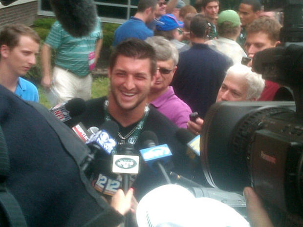 Tim Tebow at camp 