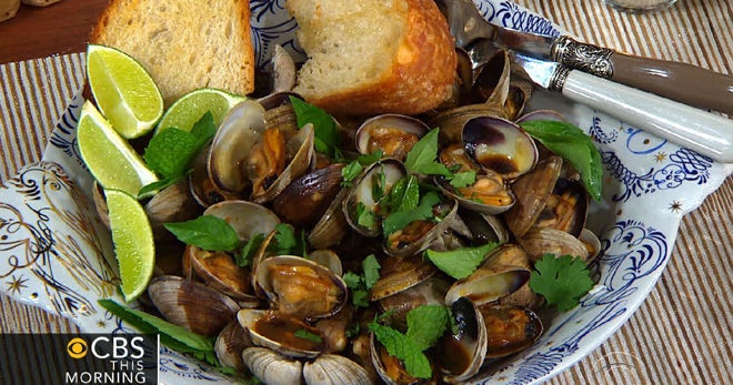THE Dish Susan Feniger's Malaysian Black Pepper Clams CBS News