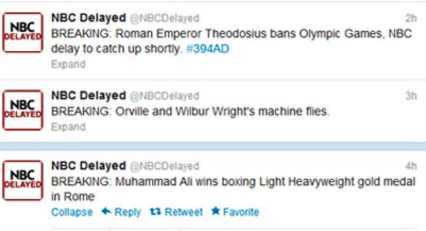 NBC Delayed Tweets 
