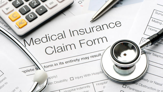 Close up of a medical insurance form 