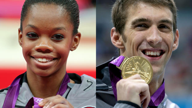 Gabrielle Douglas and Michael Phelps Thursday  