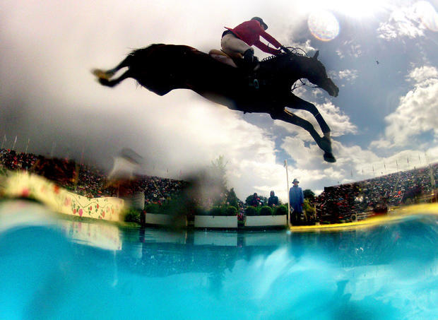 Jaime Azcarraga in the equestrian show jumping  