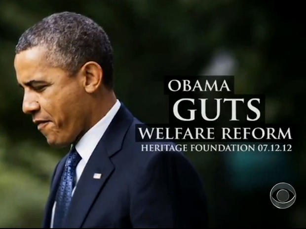 A screenshot from a pro-Romney campaign ad, "Right Choice" that aired in swing states Wednesday. 