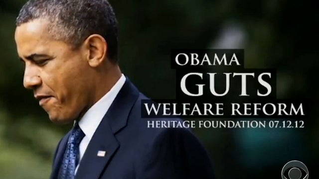 A screenshot from a pro-Romney campaign ad, "Right Choice" that aired in swing states Wednesday. 