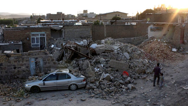 A seismograph records data. 