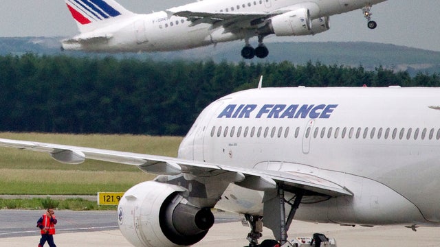 Air France planes are seen June 1, 2012, at the Roissy-Charles de Gaulle Airport in Roissy-en-France near Paris. 