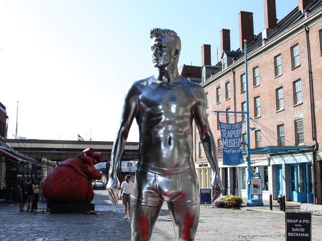 David Beckham underwear statues appear in NY and LA CBS News