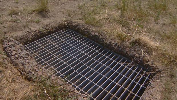 Drainage Ditch sewer grate 