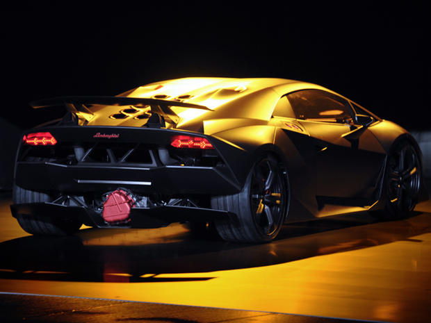 The new Lamborghini Sesto Elemento is presented during German car giant Volkswagen group presentation in Paris on Sept. 29, 2010, a day before the opening for the press of the Paris Motor Show. 