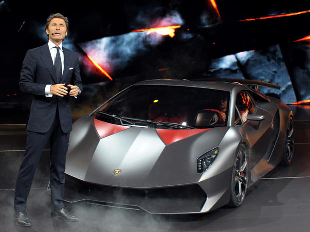 Stephan Winkelmann, President and CEO of Automobili Lamborghini, presents the new Lamborghini Sesto Elemento in Paris on Sept. 29, 2010, a day before the opening for the press of the Paris Motor Show. 