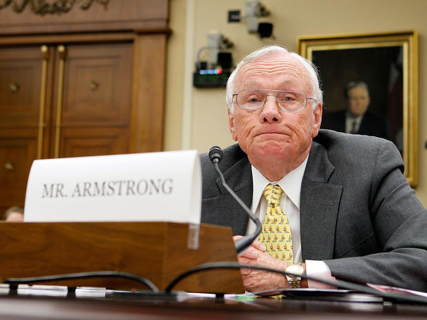 Apollo 11 astronaut Neil Armstrong testifies during a hearing before the House Science and Technology Committee May 26, 2010, on Capitol Hill in Washington. 