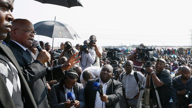 Jacob Zuma addresses miners 
