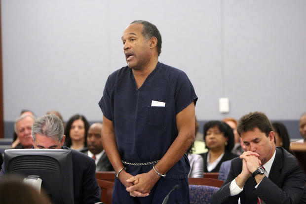 O.J. Simpson ay his sentencing at the Clark County Regional Justice Center Dec. 5, 2008, in Las Vegas.   