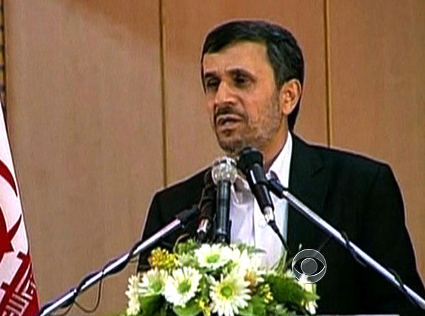 President Ahmadinejad on Iranian television. 