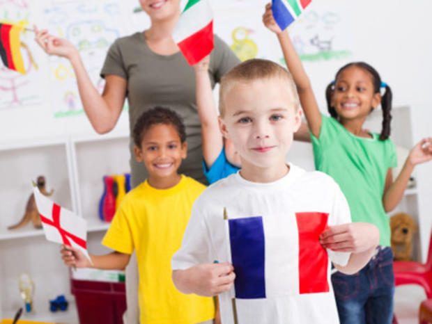 Children with Flags 