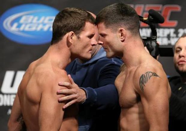Bisping and Stann have to be separated by UFC president Dana White 