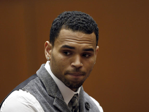 R&amp;amp;amp;amp;B singer Chris Brown in a Los Angeles courtroom on Monday, Sept. 24, 2012. Judge Patricia Schnegg has ordered a further review of Chris Brown's community service and travel to determine whether Brown has violated the terms of his probation for the 2009 beating of then-girlfriend Rihanna. 