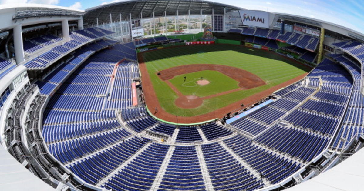 MIAMI, FL - APRIL 9: View Of The New Marlins Park, Construction Of