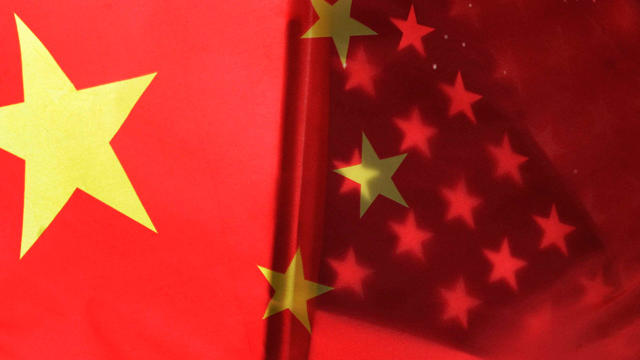 Chinese and U.S. flags 