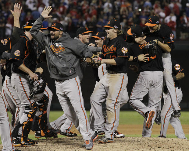Baltimore Orioles celebrate winning American League wild-card playoff  