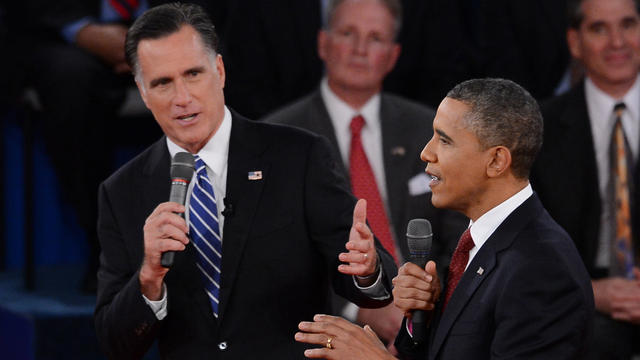 Second presidential debate: Comparing Romney and President Bush 
