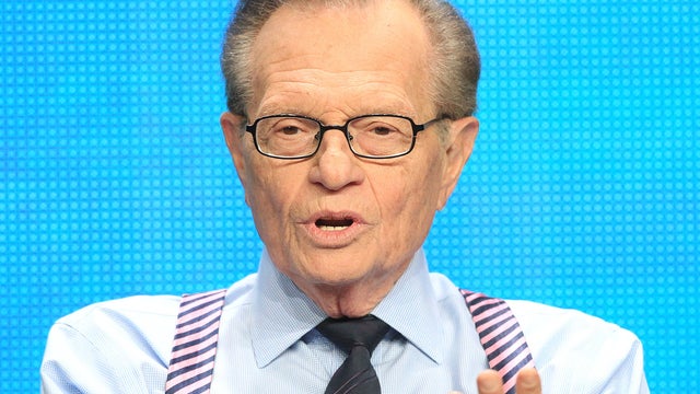 Larry King of the television show 'Larry King Now' speaks during the Hulu portion of the 2012 Summer TCA Press Tour at the Beverly Hilton Hotel on July 31, 2012 in Beverly Hills, Calif. 