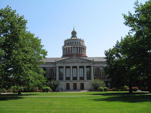 Rush Rhees Library at the University of Rochester in Rochester N.Y. 
