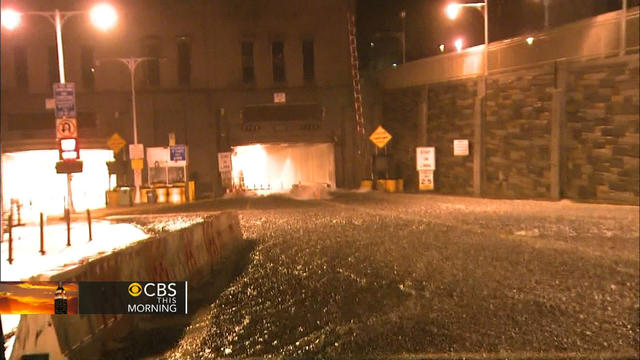 Sandy in NYC: Flooding, explosions, fires and a hanging crane 
