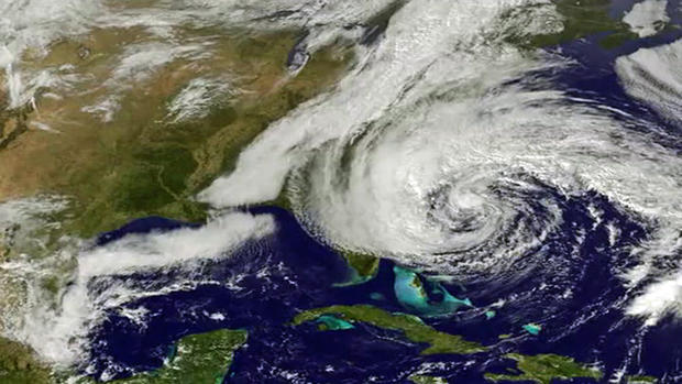 Life and death of Sandy from a NASA satellite 