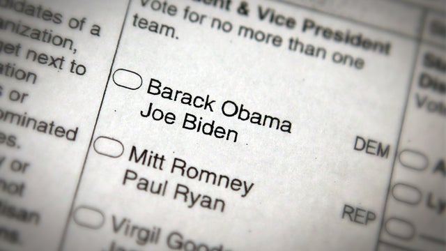 A sample ballot hangs on the wall during early voting at the Black Hawk County Courthouse on September 27, 2012 in Waterloo, Iowa. Early voting starts today in Iowa where in the 2008 election 36 percent of voters cast an early ballot. 