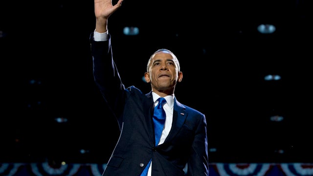 President Obama at election night party 