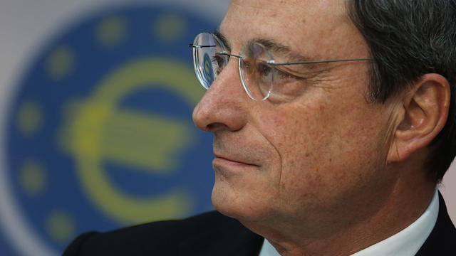 European Central Bank President Mario Draghi speaks to reporters on November 8, 2012, at ECB headquarters in Frankfurt, Germany. 