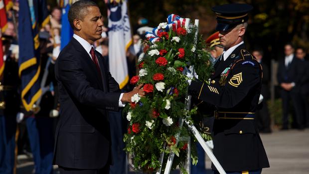 Obama pays tribute on Veterans Day 