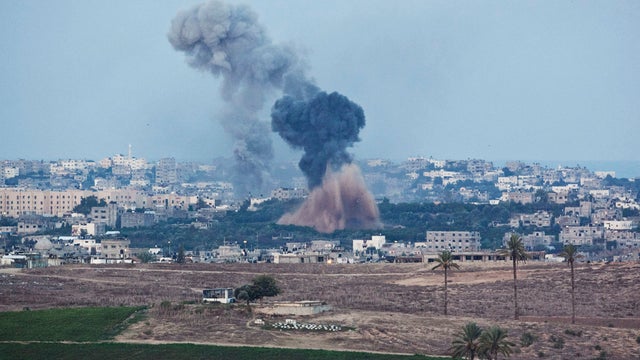 Smoke plumes rise over Gaza following an Israel Air Force bombing  