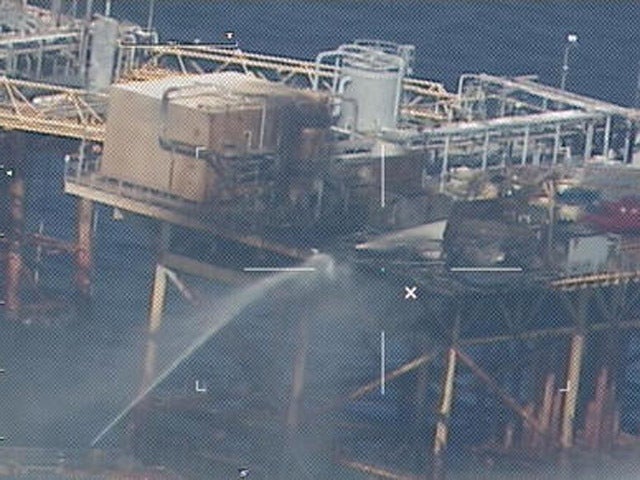 Oil platform explosion in the Gulf of Mexico