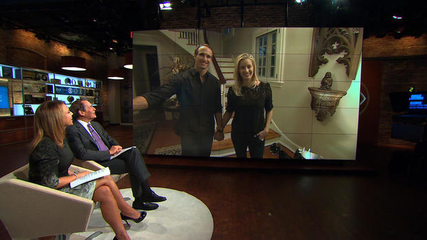 Drew and Brittany Brees welcome "Person to Person's" Charlie Rose and Lara Logan to their home in New Orleans.  