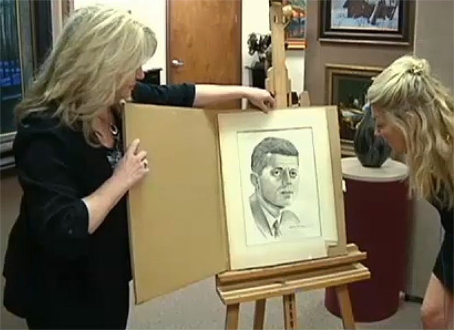 JFK portrait found hidden in 5 yard sale purchase CBS News