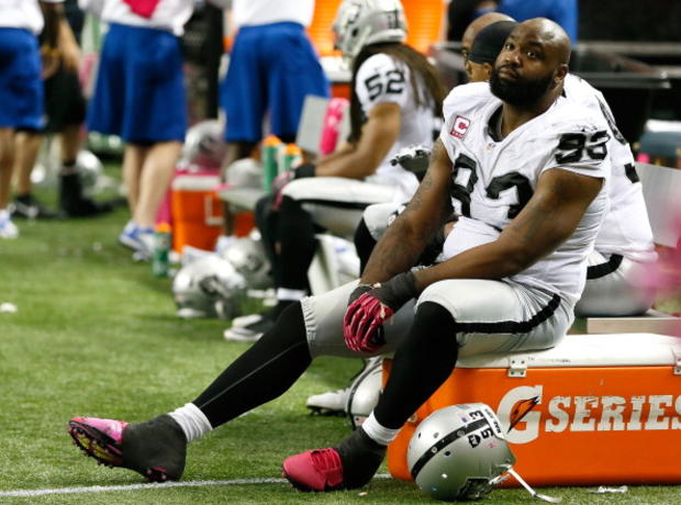 Tommy Kelly #93 of the Oakland Raiders 