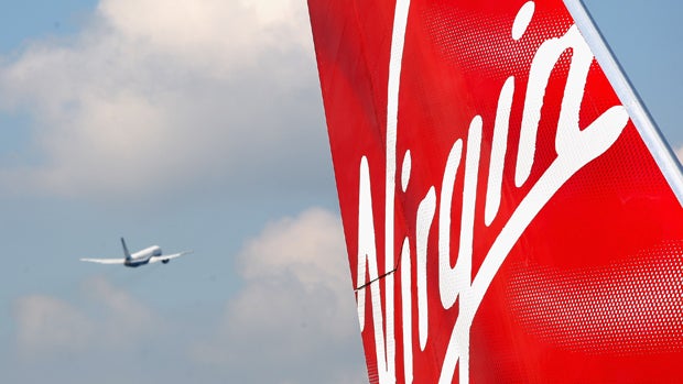 Tail of a Virgin Atlantic Boeing 747-400 aircraft 