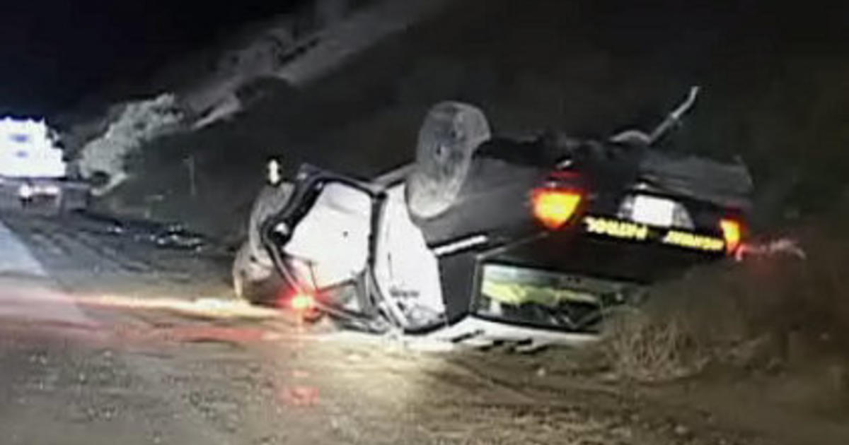 CHP Car Flips During High-Speed Chase In Livermore - CBS San Francisco