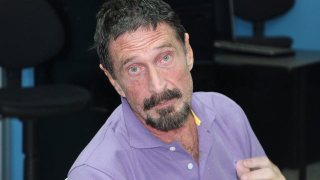 In this image released by Guatemala's National Police on Wednesday Dec. 5, 2012, software company founder John McAfee is pictured after being arrested for entering the country illegally Wednesday Dec. 5, 2012 in Guatemala City. The anti-virus guru was det 