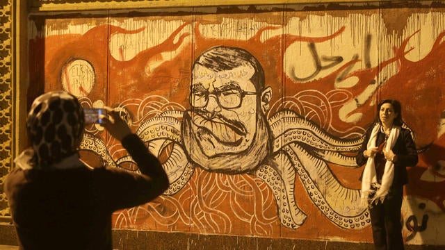 Mohamed Morsi, graffiti, egypt, cairo 